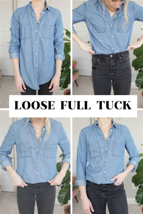 loose tuck in shirt.